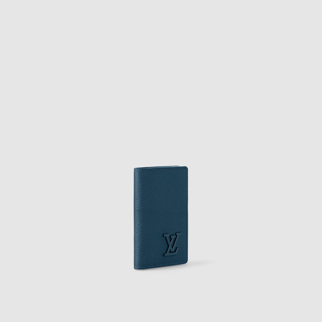 Ví Louis Vuitton Pocket Organizer Lv Aerogram Nam Xanh Dương